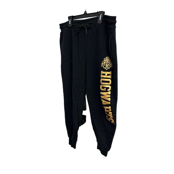 Harry Potter Hogwarts Black Jogger Sweatpants Size M - Picture 3 of 10